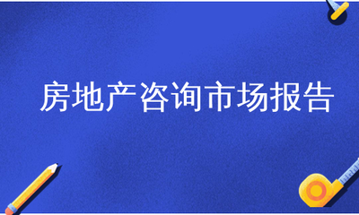 房地产咨询市场报告